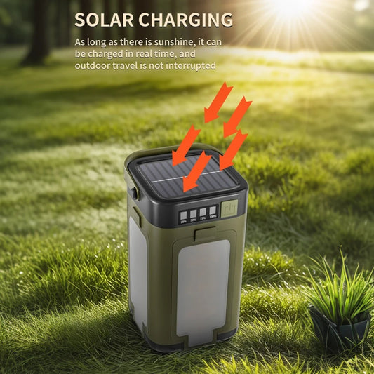 Foldable Camping Light Power Bank Lantern Solar Rechargeable Outdoor Lantern