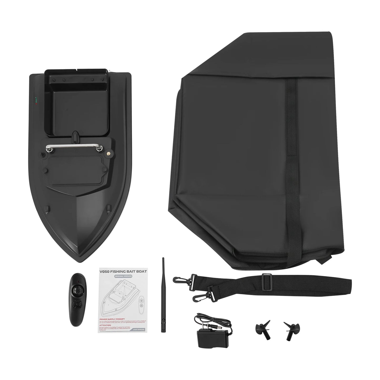 Dual Motor Fishing Bait Boat With Bag And 500m Remote