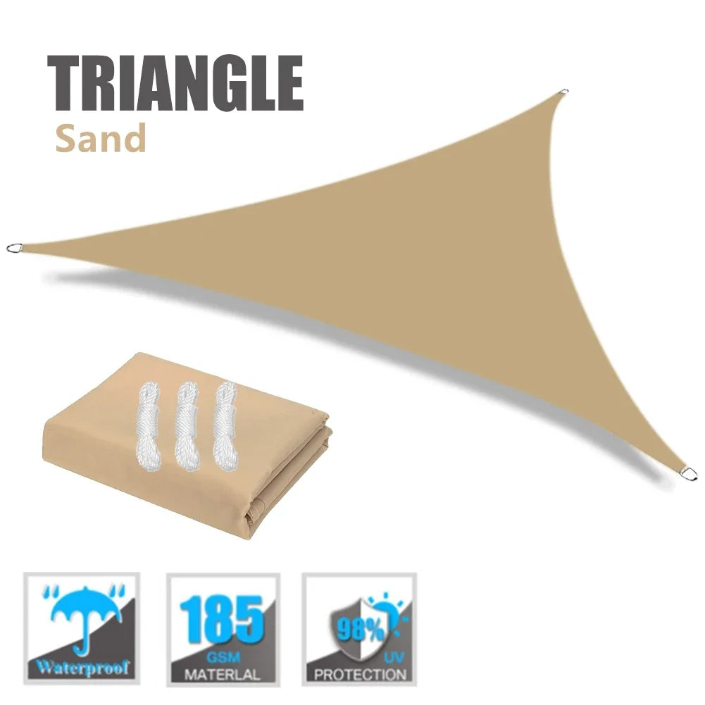 NONECN Triangle Sun Shade Sail Canopy UV Block Outdoor Shelter
