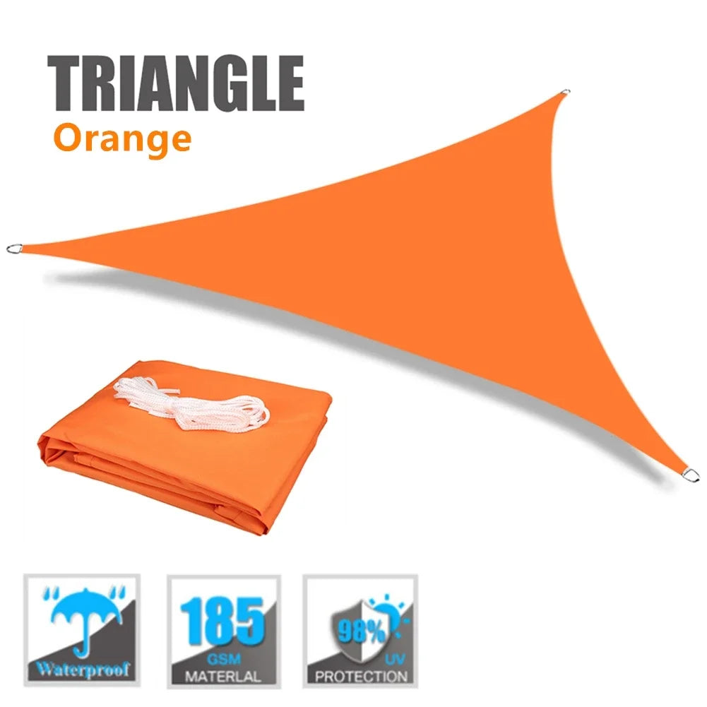 NONECN Triangle Sun Shade Sail Canopy UV Block Outdoor Shelter